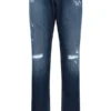 Dolce & Gabbana Distressed Straight-Leg Jeans - Blue