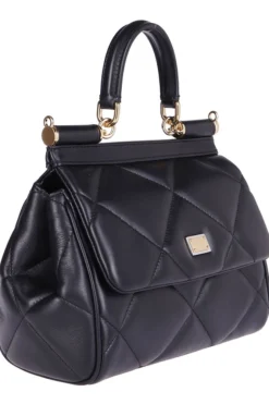 Dolce & Gabbana Sicily Quilted Shoulder Bag - Black -Cheap Vestureo Store cc54fad28e1ebc17fdb456a78e670c58
