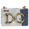 ( New Season ) Dolce & Gabbana DG Girls Patchwork Denim Shoulder Bag - Blue