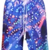 ( New Season ) Dolce & Gabbana Graphic Print Drawstring Swimming Shorts - Multi