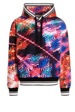 ( New Season ) Dolce & Gabbana Luminaire Printed Hoodie - Multi