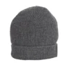 Dolce & Gabbana Logo Patch Ribbed Beanie - Grey