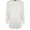 ( New Season ) Dolce & Gabbana Long-Sleeve Satin Shirt - White
