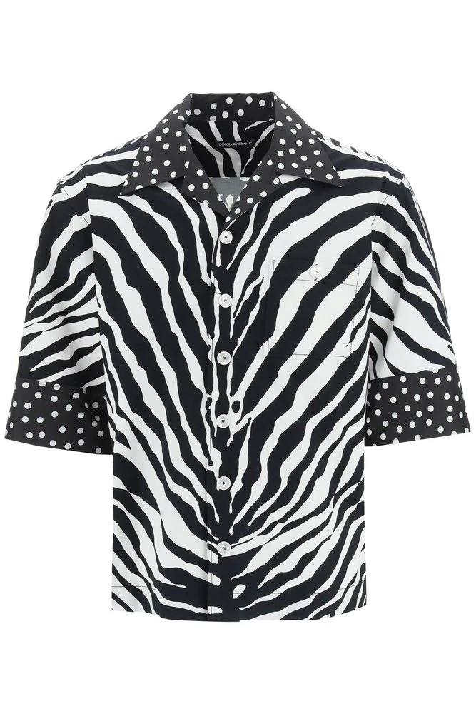 ( New Season ) Dolce & Gabbana Zebra Print Buttoned Shirt - Multi 1 ( New Season ) Dolce & Gabbana Zebra Print Buttoned Shirt - Multi