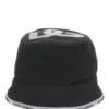 ( New Season ) Dolce & Gabbana Logo Detailed Bucket Hat - Black