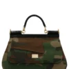 ( New Season ) Dolce & Gabbana Logo Plaque Camouflage Printed Tote Bag - Multi