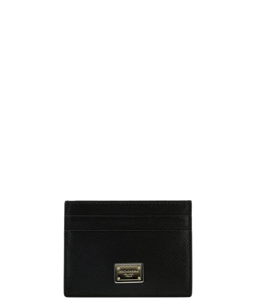 Dolce & Gabbana Logo Plaque Cardholder - Black 1 Dolce & Gabbana Logo Plaque Cardholder - Black