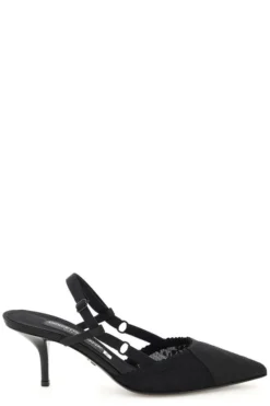 Dolce & Gabbana Corset-Style Slingback Pumps - Black