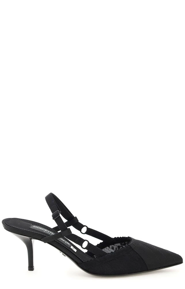 Dolce & Gabbana Corset-Style Slingback Pumps - Black 1 Dolce & Gabbana Corset-Style Slingback Pumps - Black