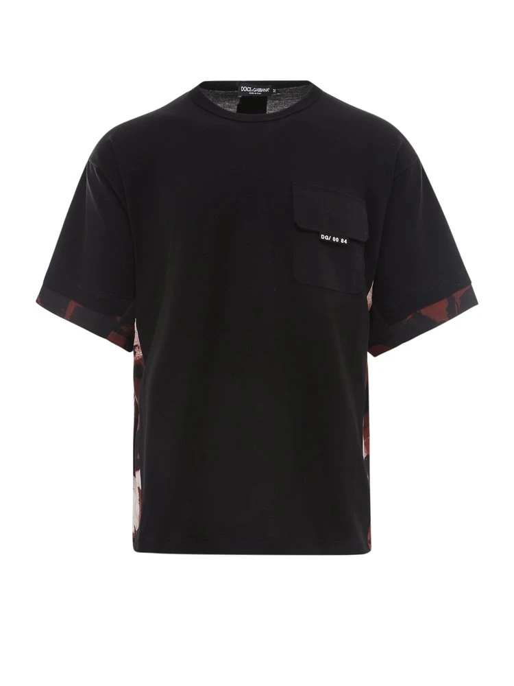 Dolce & Gabbana Camouflage Trim T-Shirt - Black 1 Dolce & Gabbana Camouflage Trim T-Shirt - Black