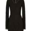 ( New Season ) Dolce & Gabbana Laced Square-Neck Mini Dress - Black