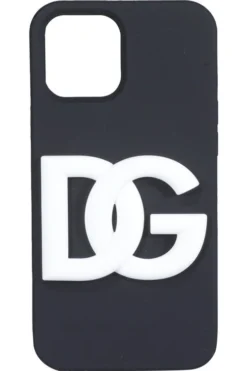 ( New Season ) Dolce & Gabbana DG Logo IPhone 12 Pro Max Cover - Black