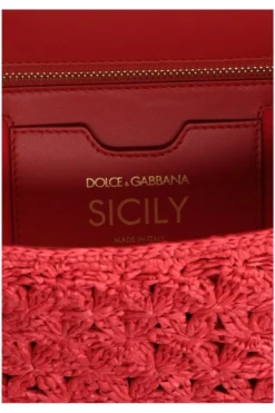 Dolce & Gabbana Sicily Medium Woven Tote Bag - Red 5 Dolce & Gabbana Sicily Medium Woven Tote Bag - Red -Cheap Vestureo Store cf7006b6b03348076a572b2f2e683f83