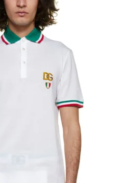 ( New Season ) Dolce & Gabbana Logo Patch Striped Trim Polo Shirt - White 14 ( New Season ) Dolce & Gabbana Logo Patch Striped Trim Polo Shirt - White -Cheap Vestureo Store cf91ee529c8f749344afbbeb26cdbc45
