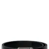 Dolce & Gabbana Logo Engraved Buckle Belt - Black