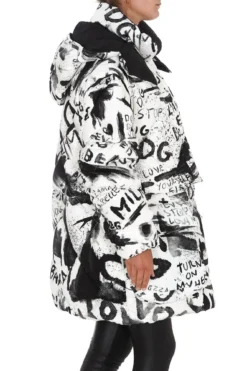 Dolce & Gabbana Slogan Graffiti Hooded Coat - Multi -Cheap Vestureo Store cfeb19a8b61b11f8c02d806fae18a6e0