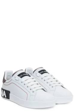 Dolce & Gabbana Portofino Low-Top Sneakers - White -Cheap Vestureo Store d009014eeb84c089ef034d8087c13aac