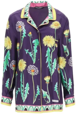 ( New Season ) Dolce & Gabbana Allover Printed Buttoned Shirt - Multi