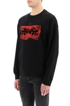 ( New Season ) Dolce & Gabbana Graphic Printed Crewneck Sweatshirt - Black -Cheap Vestureo Store d026669370fa5d71eb0e106c2848d16b