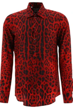 ( New Season ) Dolce & Gabbana Leopard Printed Shirt - Multi