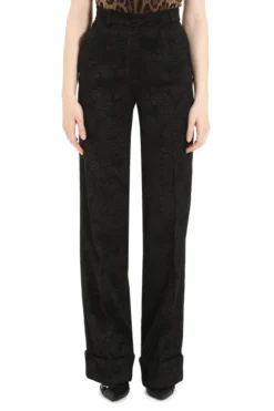 Dolce & Gabbana Jacquard Straight Leg Trousers - Black 6 Dolce & Gabbana Jacquard Straight Leg Trousers - Black -Cheap Vestureo Store d083bc811794232d7ddb55de60e45624