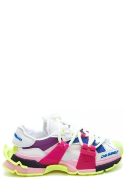 ( New Season ) Dolce & Gabbana Logo Detailed Lace-Up Sneakers - Multi