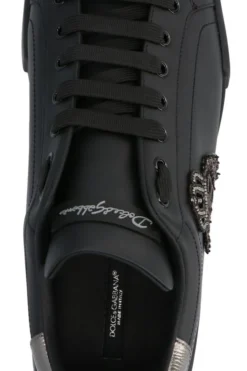 Dolce & Gabbana Portofino Sneakers - Black -Cheap Vestureo Store d13dbcb160e5970f27a391d01ddf2c37
