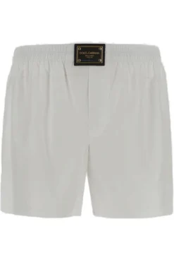 ( New Season ) Dolce & Gabbana Logo Patch Shorts - White