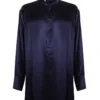 ( New Season ) Dolce & Gabbana Half-Buttoned Shirt - Blue