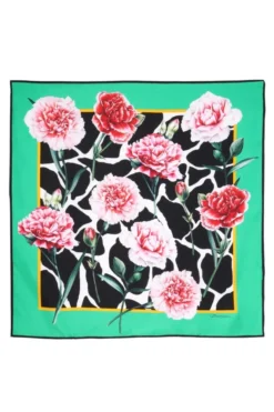 ( New Season ) Dolce & Gabbana Floral Printed Scarf - Multi