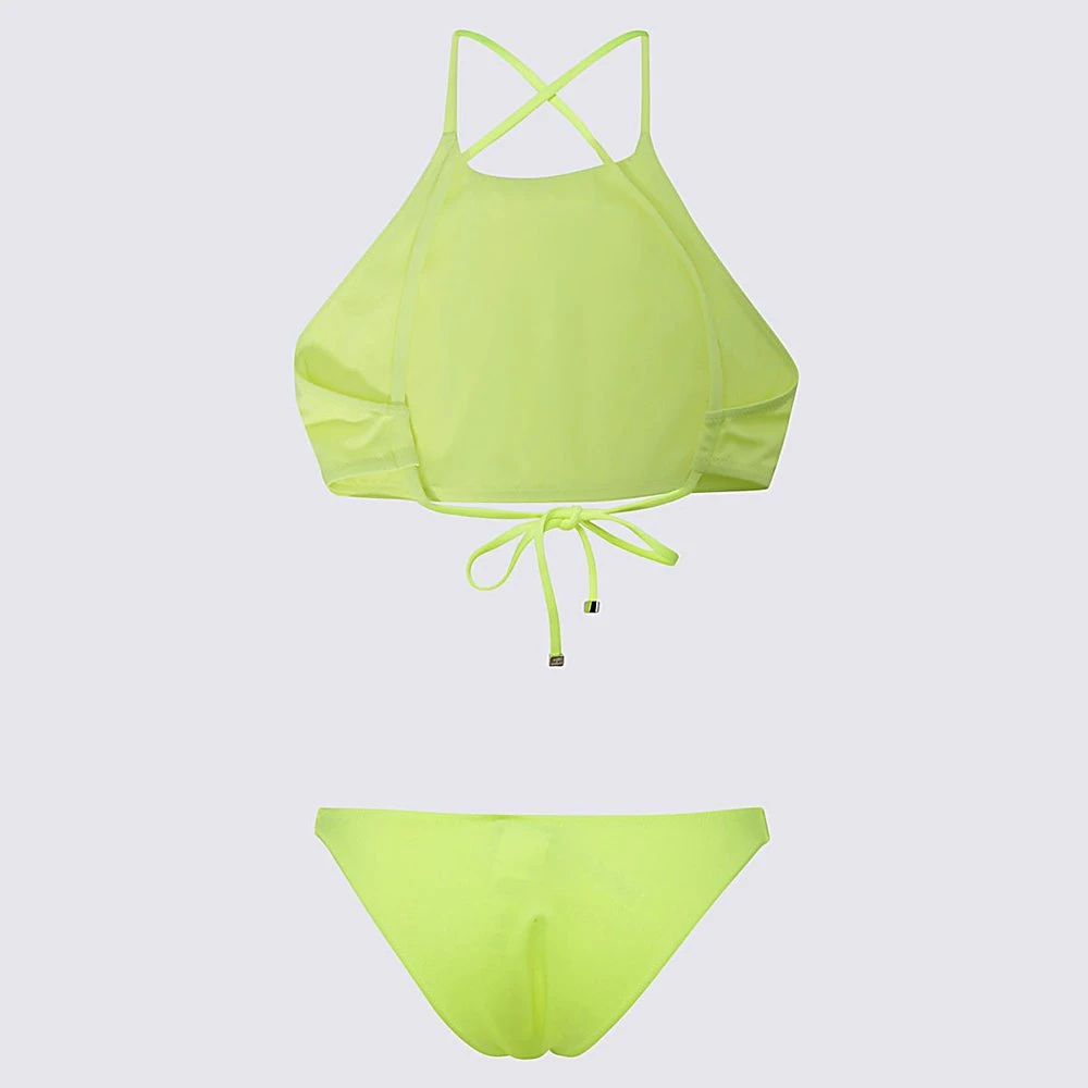 ( New Season ) Dolce & Gabbana Logo Plaque Racerback Bikini - Green 2 ( New Season ) Dolce & Gabbana Logo Plaque Racerback Bikini - Green - Image 2