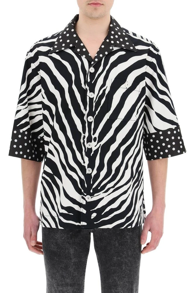 ( New Season ) Dolce & Gabbana Zebra Print Buttoned Shirt - Multi 2 ( New Season ) Dolce & Gabbana Zebra Print Buttoned Shirt - Multi - Image 2
