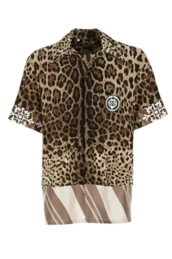 Dolce & Gabbana Leopard Print Short-Sleeve Shirt - Multi