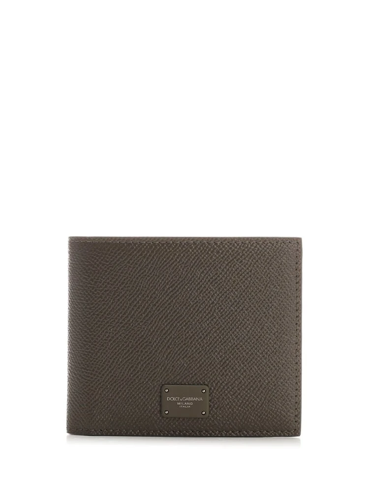 Dolce & Gabbana Logo Detailed Bifold Wallet - Green 1 Dolce & Gabbana Logo Detailed Bifold Wallet - Green