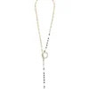 ( New Season ) Dolce & Gabbana Cross Pendant Bead Embellished Necklace - Multi