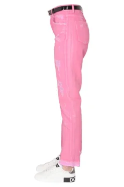 ( New Season ) Dolce & Gabbana Coated Denim Loose Jeans - Pink 6 ( New Season ) Dolce & Gabbana Coated Denim Loose Jeans - Pink -Cheap Vestureo Store d5064ed68c9af7d53be615b9c40f179c