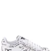 ( New Season ) Dolce & Gabbana Printed Lace-Up Sneakers - White