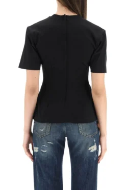 ( New Season ) Dolce & Gabbana Logo Plaque Crewneck T-Shirt - White -Cheap Vestureo Store d55579465f1a005c15d29ed6540f3e40