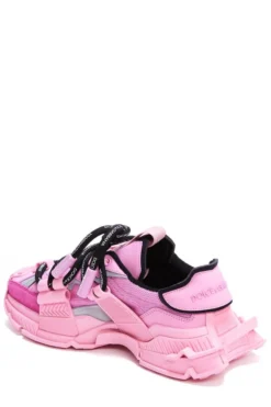 ( New Season ) Dolce & Gabbana Lace-Up Low Top Sneakers - Pink -Cheap Vestureo Store d56133b7244697e40d20203590446066