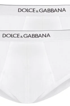 ( New Season ) Dolce & Gabbana Logo Band Two-Pack Briefs - White
