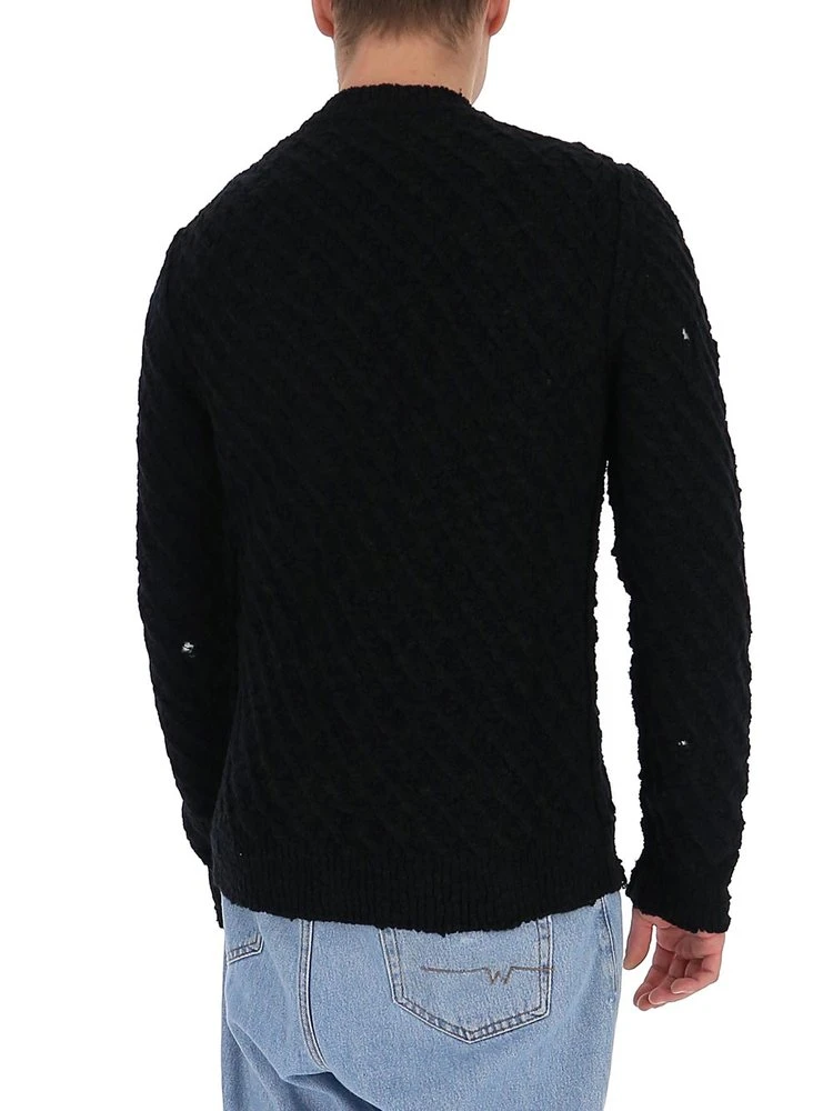 Dolce & Gabbana Distressed Knit Jumper - Black 4 Dolce & Gabbana Distressed Knit Jumper - Black - Image 4
