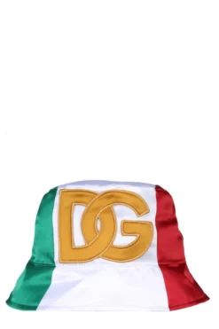 ( New Season ) Dolce & Gabbana DG Logo Patch Bucket Hat - Multi