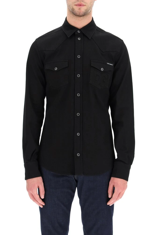 Dolce & Gabbana Denim Shirt - Black 3 Dolce & Gabbana Denim Shirt - Black - Image 3