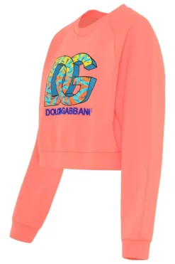 ( New Season ) Dolce & Gabbana Logo Detailed Crewneck Sweatshirt - Pink -Cheap Vestureo Store d6c4a9491d6a52d62f8e82187bd784e0