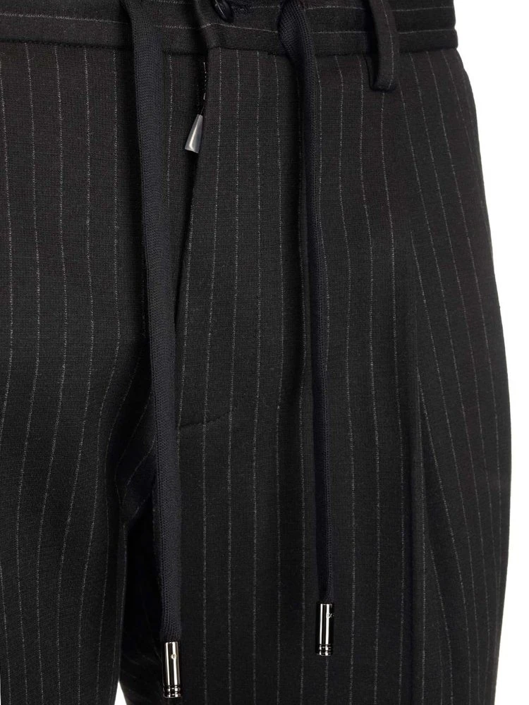 ( New Season ) Dolce & Gabbana Stripe Drawstring Trousers - Black 3 ( New Season ) Dolce & Gabbana Stripe Drawstring Trousers - Black - Image 3