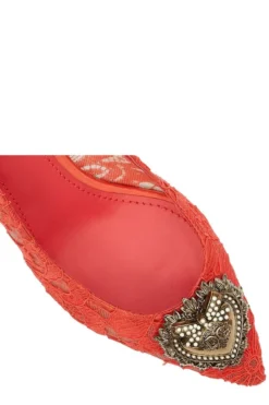 ( New Season ) Dolce & Gabbana Lace Detailed Pointed-Toe Pumps - Red 9 ( New Season ) Dolce & Gabbana Lace Detailed Pointed-Toe Pumps - Red -Cheap Vestureo Store d7093a086eb2f4169240cbd195ed2cd7