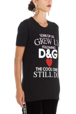 Dolce & Gabbana Printed Logo T-Shirt - Black -Cheap Vestureo Store d7e621e71707668aa730982d888cd8cd