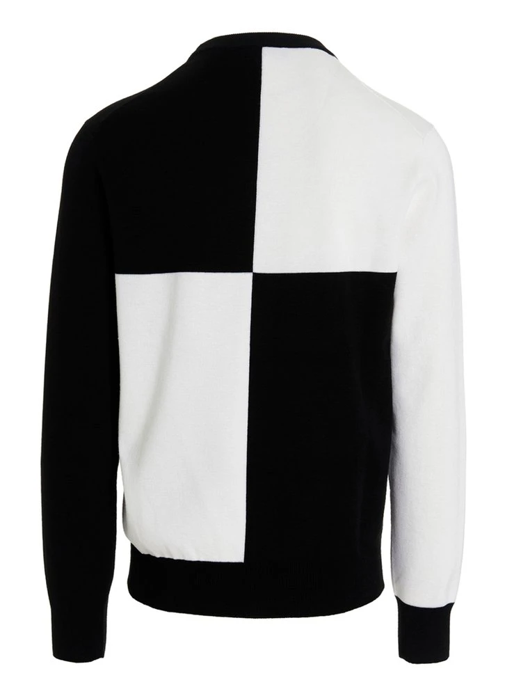 Dolce & Gabbana Logo Intarsia Two-Tone Jumper - Multi 2 Dolce & Gabbana Logo Intarsia Two-Tone Jumper - Multi - Image 2