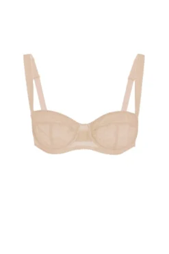 ( New Season ) Dolce & Gabbana Monogram Balconette Bra - Beige