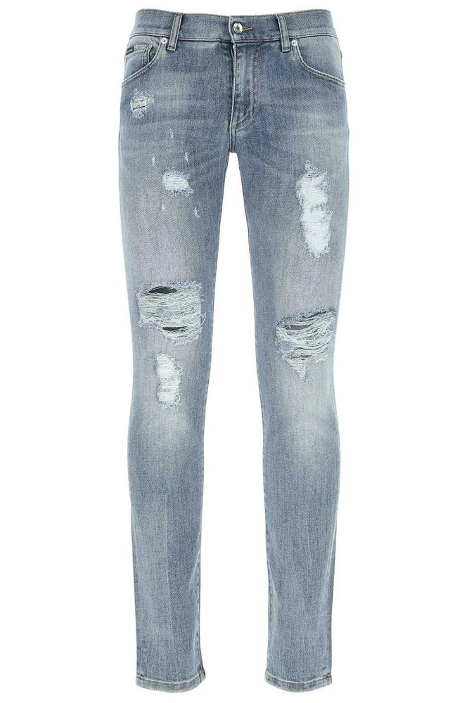 Dolce & Gabbana Distressed Skinny Jeans - Blue 1 Dolce & Gabbana Distressed Skinny Jeans - Blue